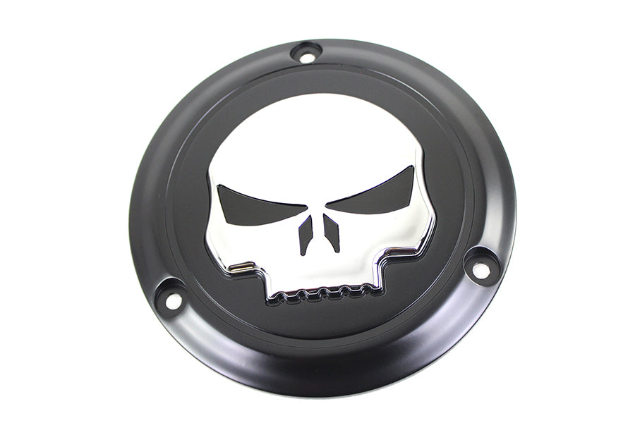 HARLEY Schwarz 3-Loch Totenkopf Derby Cover Passend für 1970-1984 FL, 1970-1984 FL, 1971-1984 FX, 1971-1984
