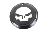 HARLEY Schwarz 3-Loch Totenkopf Derby Cover Passend für 1970-1984 FL, 1970-1984 FL, 1971-1984 FX, 1971-1984