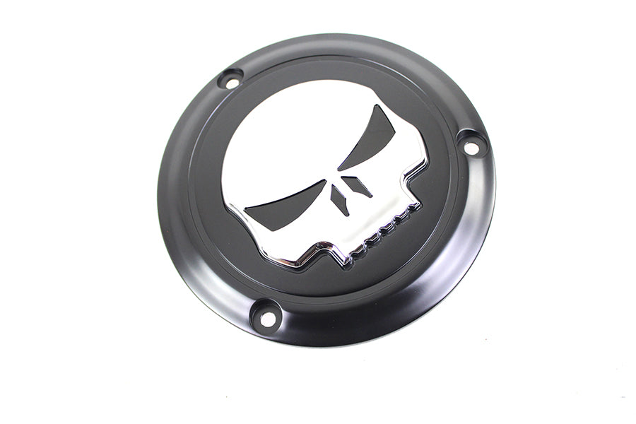HARLEY Schwarz 3-Loch Totenkopf Derby Cover Passend für 1970-1984 FL, 1970-1984 FL, 1971-1984 FX, 1971-1984