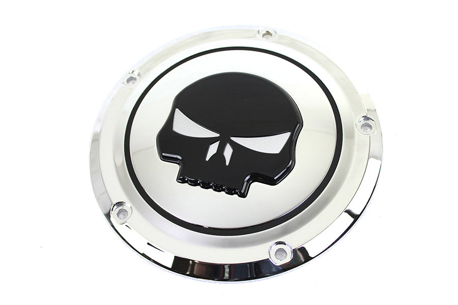 HARLEY Chrom 5-Loch Totenkopf Derby Deckel Passt 2016-UP FLT,