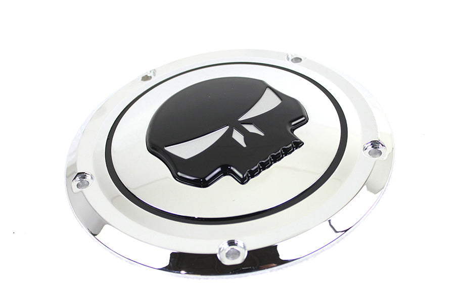 HARLEY Chrom 5-Loch Totenkopf Derby Deckel Passt 2016-UP FLT,