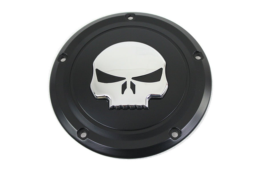 HARLEY Black 5-Loch Totenkopf Derby Cover passend für 2016-UP FLT,