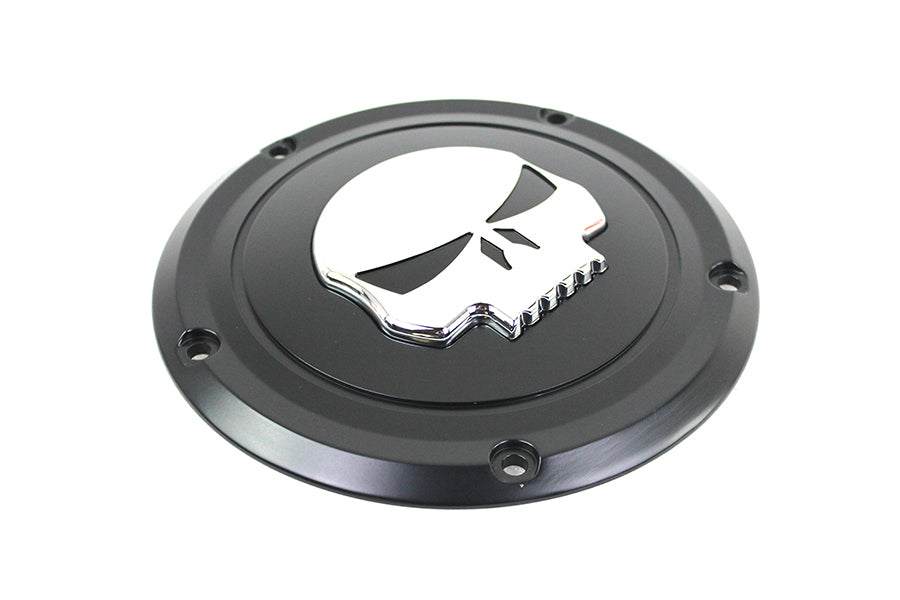 HARLEY Black 5-Loch Totenkopf Derby Cover passend für 2016-UP FLT,