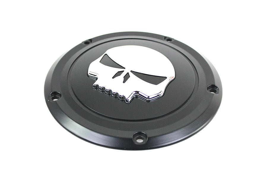 HARLEY Black 5-Loch Totenkopf Derby Cover passend für 2016-UP FLT,
