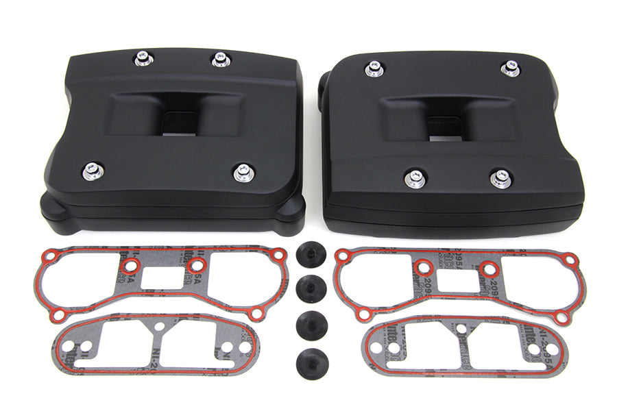HARLEY Schwarze Rocker Box Abdeckungen Passend für 1984-1991 FXST, 1984-1991 FLT, 1986-1991 FLST, 1984-199