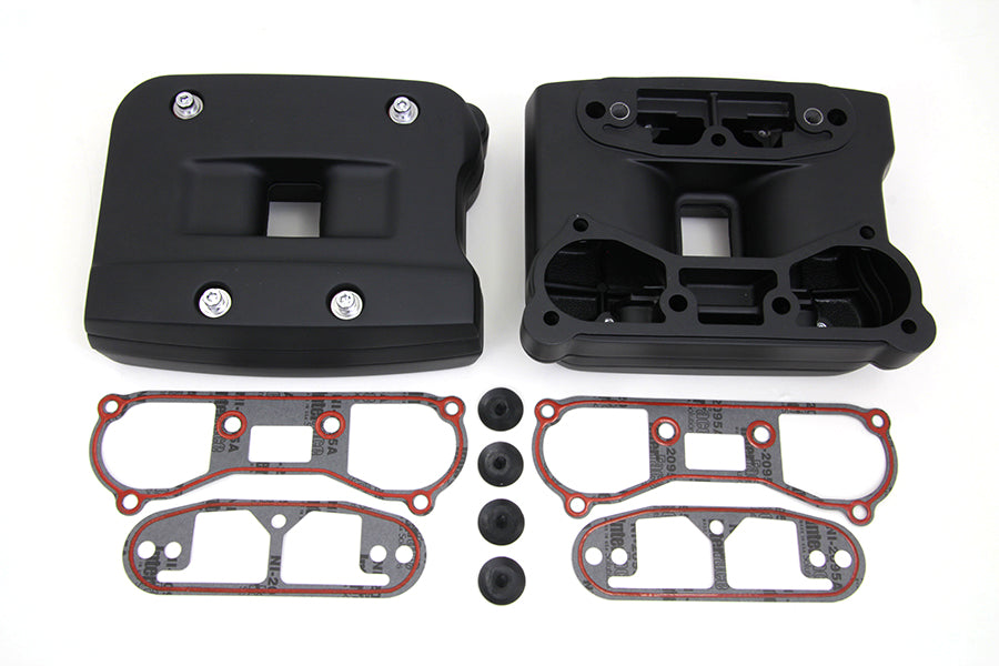 HARLEY Schwarze Rocker Box Abdeckungen Passend für 1984-1991 FXST, 1984-1991 FLT, 1986-1991 FLST, 1984-199