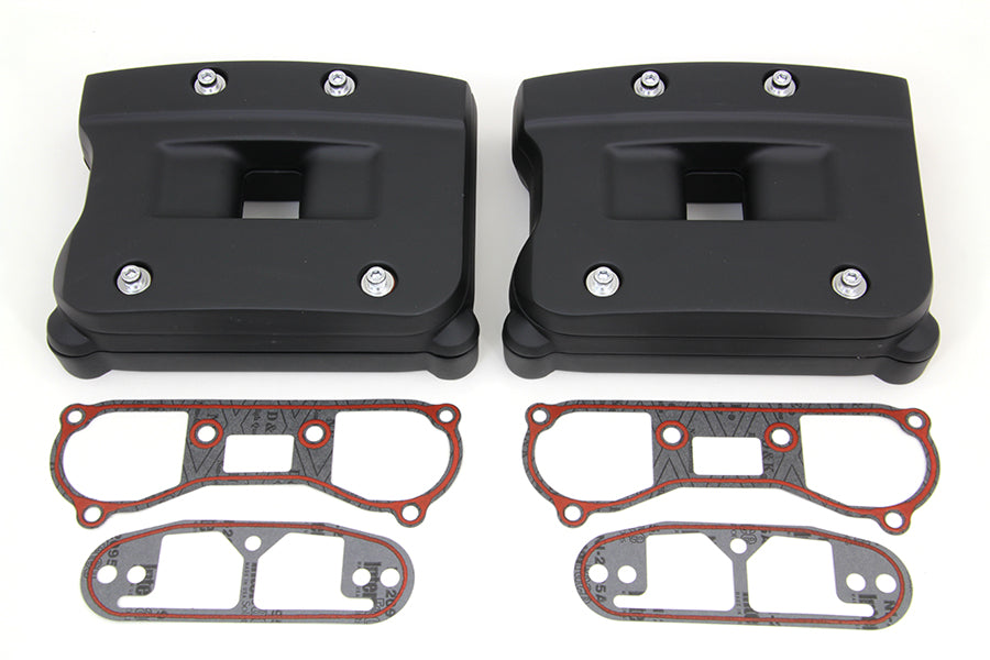 HARLEY Black Rocker Box Abdeckung Set Passend für 1992-1999 FXST, 1992-1999 FLST, 1992-1999 FLT, 1992-199