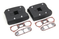HARLEY Black Rocker Box Abdeckung Set Passend für 1992-1999 FXST, 1992-1999 FLST, 1992-1999 FLT, 1992-199