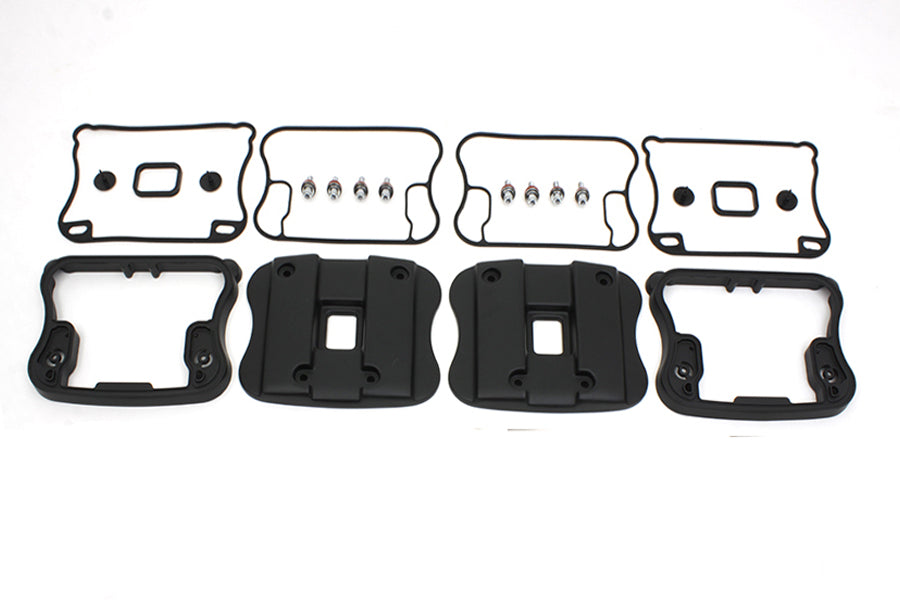 HARLEY Top Rocker Box Abdeckung und D-Ring Kit Schwarz passend für 1986-2003 XL,
