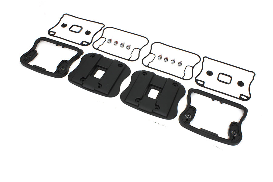 HARLEY Top Rocker Box Abdeckung und D-Ring Kit Schwarz passend für 1986-2003 XL,