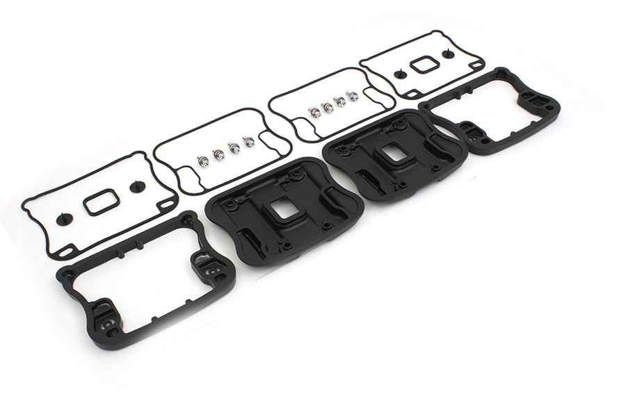 HARLEY Top Rocker Box Abdeckung und D-Ring Kit Schwarz passend für 1986-2003 XL,