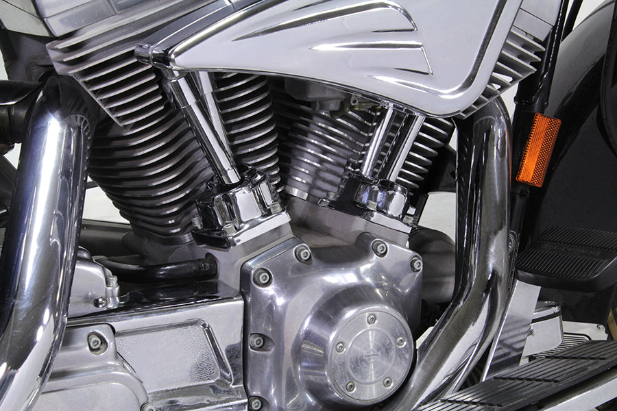 HARLEY Stößelstangenabdeckung Stahl Passend für 1984-1998 FXST, 1984-1998 FLT, 1984-1994 FXR, 1991-1998 FXD,