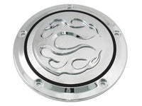 HARLEY Chrom 5-Loch Flammen Derby Cover Passend für 1999-2018 FXST,   1999-2018 FLST,   1999-2015 FLT,   199