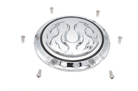 HARLEY Chrom 6-Loch Flame Derby Cover Passend für XL ab 2004,