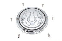 HARLEY Chrom 6-Loch Flame Derby Cover Passend für XL ab 2004,