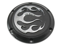 HARLEY Schwarze 6-Loch Flame Derby Abdeckung Passend für XL ab 2004,