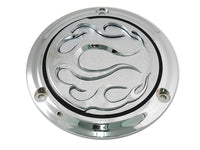HARLEY Chrom 3-Loch Flame Derby Cover Passend für 1970-1984 FL, 1971-1984 FX, 1979-1998 FLT, 1979-19