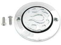 HARLEY Chrome 2-Loch Flammen-Zündungsdeckel passt für XL ab Baujahr 2004,