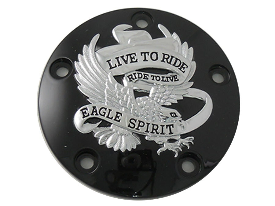 HARLEY Schwarz 5-Loch Eagle Spirit Point Cover Passend für 1999-UP FXST,   1999-UP FLST,   1999-UP FLT,   199