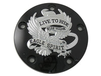 HARLEY Schwarz 5-Loch Eagle Spirit Point Cover Passend für 1999-UP FXST,   1999-UP FLST,   1999-UP FLT,   199