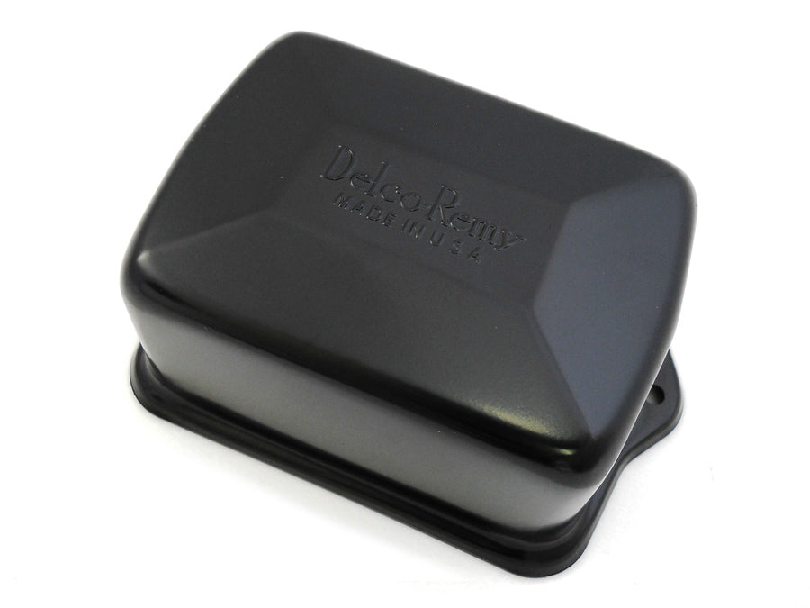 HARLEY Schwarz 12 Volt Delco Remy Reglerabdeckung Passt 1964-1969 FL, 1967-1978 XL,