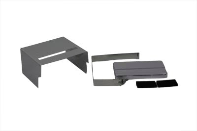 HARLEY Chrom-Batterieabdeckungssatz mit Schlitzen Passt für 1971–1978 FX, 1970–1978 XLCH,
