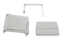 HARLEY Verchromter, geriffelter Batterieabdeckungssatz, passend für 1970-1984 FLH,