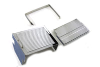 HARLEY Verchromter, geriffelter Batterieabdeckungssatz, passend für 1970-1984 FLH,
