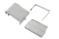 HARLEY Verchromter, geriffelter Batterieabdeckungssatz, passend für 1970-1984 FLH,