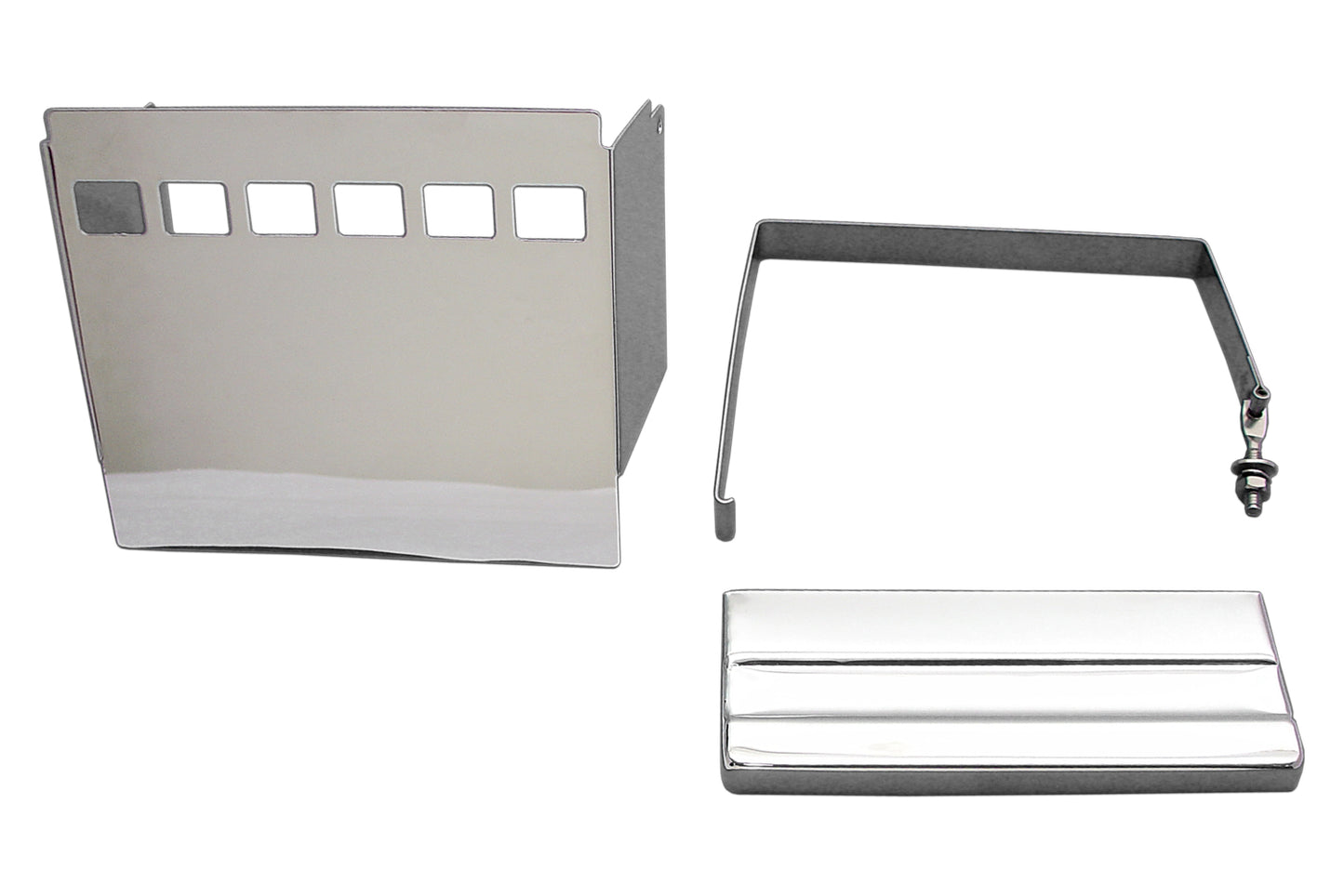 HARLEY Batterieabdeckung Kit Chrom geschlitzt passend für 1991-1997 XLH,