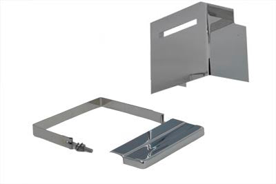 HARLEY Batterieabdeckung Kit Chrom geschlitzt passend für 1982-1990 XL,