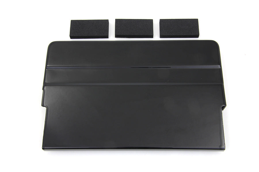 HARLEY Schwarze Batteriefachabdeckung Passend für 1965-1984 FL,