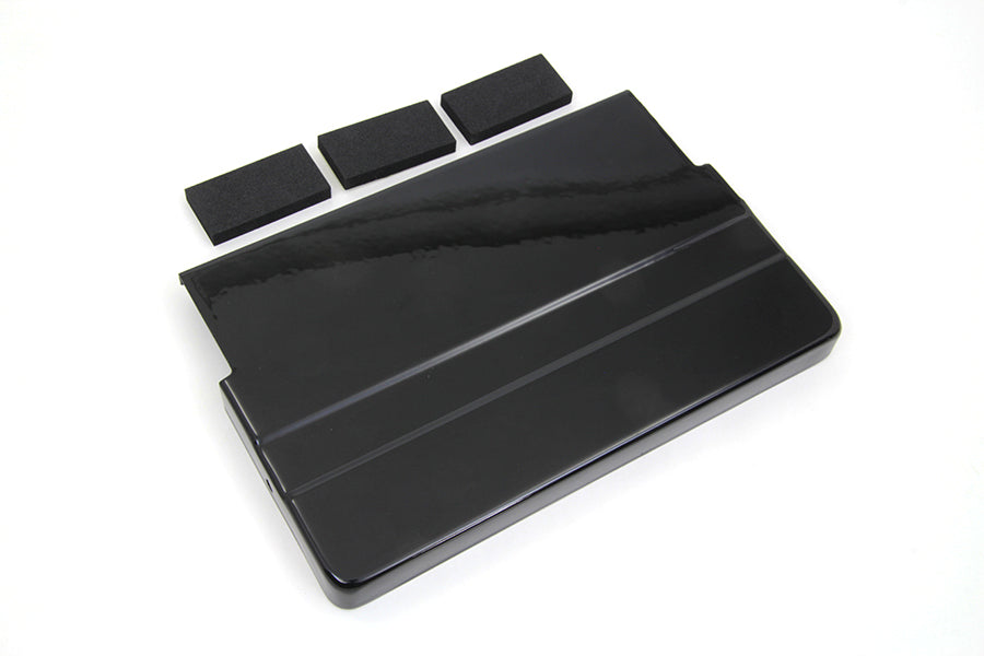 HARLEY Schwarze Batteriefachabdeckung Passend für 1965-1984 FL,