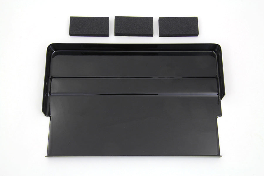 HARLEY Schwarze Batteriefachabdeckung Passend für 1965-1984 FL,