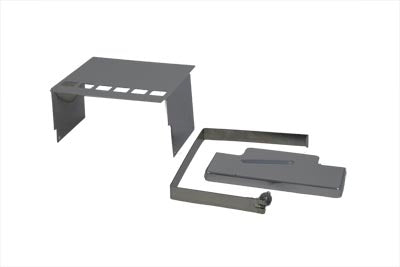 HARLEY Batterieabdeckung Satz verchromt geschlitzt passend für 1998-2003 XL,