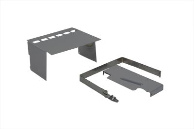 HARLEY Batterieabdeckung Satz verchromt geschlitzt passend für 1998-2003 XL,