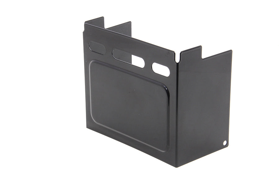 HARLEY Schwarze, geprägte Batterie-Seitenabdeckung Passend für 1991-1996 FXD, 1973-1984 FXE, 1973-1984 FXEF, 19