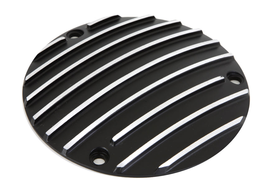 HARLEY Finned Derby-Deckel Schwarz Passend für 1971-1984 FX, 1970-1984 FL, 1984-1998 FXST, 1986-1998 FLS