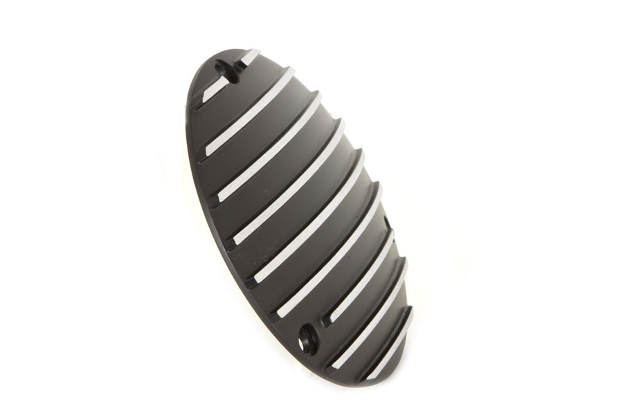 HARLEY Finned Derby-Deckel Schwarz Passend für 1971-1984 FX, 1970-1984 FL, 1984-1998 FXST, 1986-1998 FLS
