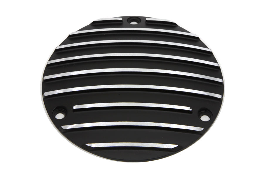 HARLEY Finned Derby-Deckel Schwarz Passend für 1971-1984 FX, 1970-1984 FL, 1984-1998 FXST, 1986-1998 FLS