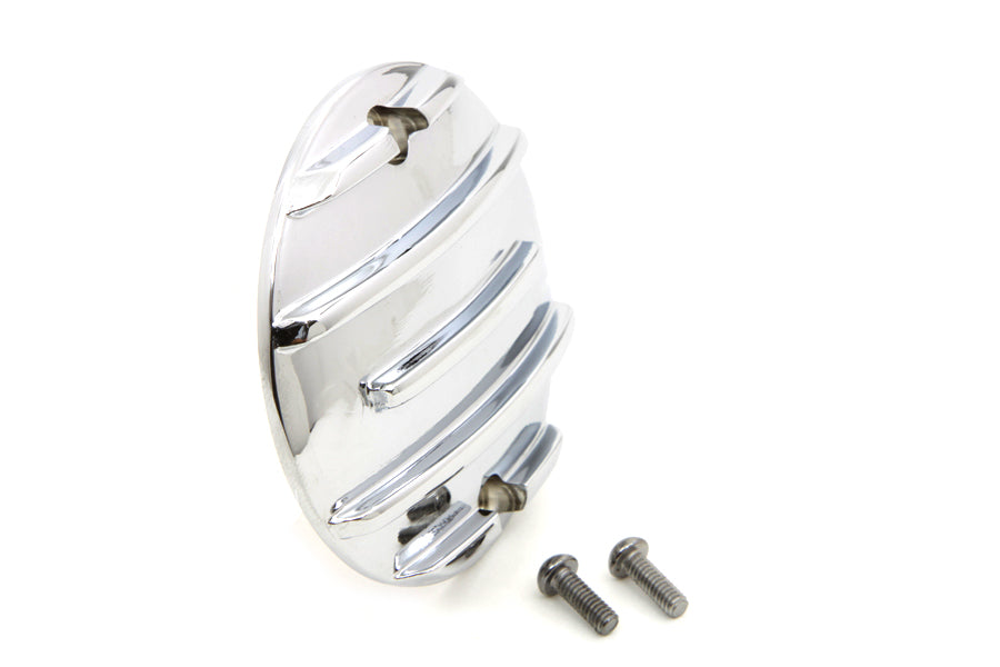 HARLEY Gezahnte Zündsystemabdeckung Chrom Passt für 1971-2003 XL,