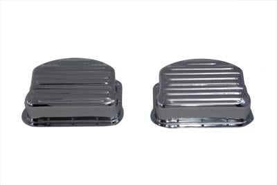 HARLEY Ribbed Panhead Cover Set Chrome fits 1948-1965 FL,