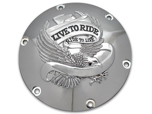 HARLEY Eagle Spirit Derby Cover Chrome Fits 2004-UP XL,