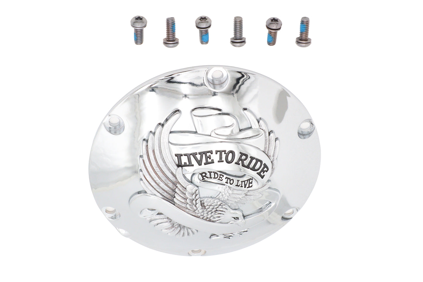 HARLEY Eagle Spirit Derby Cover Chrome Fits 2004-UP XL,