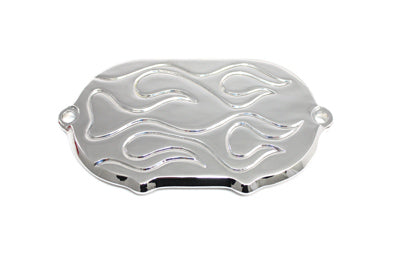HARLEY Flame Getriebe-Endabdeckung Chrom Passend für 1987-1999 FXST, 1987-1999 FLST, 1987-1999 FLT,