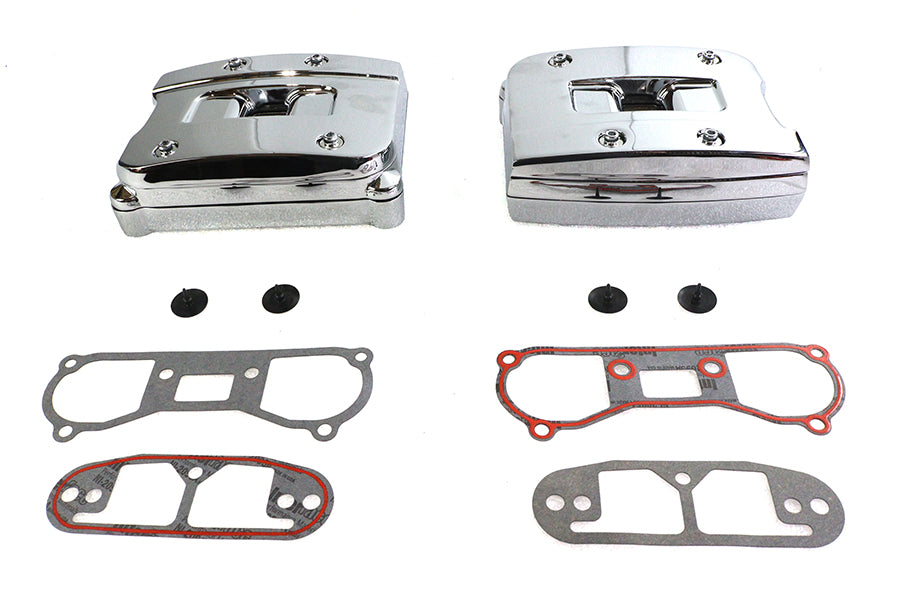 HARLEY Chrom Rocker Box Cover Set Passend für 1992-1999 FXST, 1992-1999 FLST, 1992-1999 FLT, 1992-19