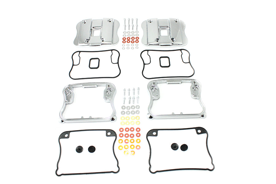 HARLEY Top Rocker Box Cover und D-Ring Kit Chrom Passend für 1986-2003 XL,