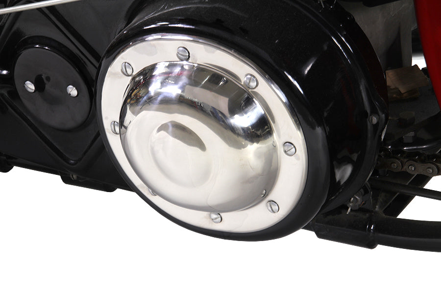 HARLEY Replica Dimple Derby Cover Stainless Steel fits 1936-1940 EL,   1937-1948 UL,   1941-1964 FL,   1941-1963 WL,   1941-1963 GE,
