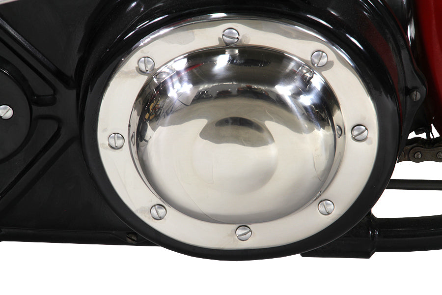 HARLEY Replica Dimple Derby Cover Stainless Steel fits 1936-1940 EL,   1937-1948 UL,   1941-1964 FL,   1941-1963 WL,   1941-1963 GE,