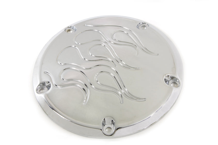 HARLEY Flame Derby Cover Chrom Passt für 1999–2018 FXST, 1999–2018 FLST, 1999–2015 FLT, 1999–2017